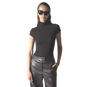 Neiman Marcus Collection 100% Cashmere Turtleneck Cape Sleeve Size M in Gray